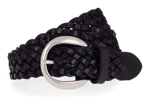Ceinture en cuir Tamaris noir W90 pour maintenir le pantalon avec confort
