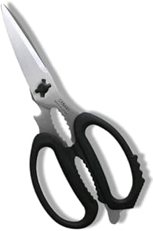 CANARY Japanese Kitchen Shears Dishwasher Safe Come Apart Blade, Multipurpose Kitchen Scissors Heavy Duty, Made in Japan, Serrated Japanese Stainless Steel Blade, Black