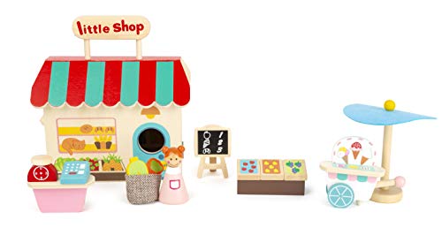 Boutique marchande en bois Small Foot valise jouet imitation