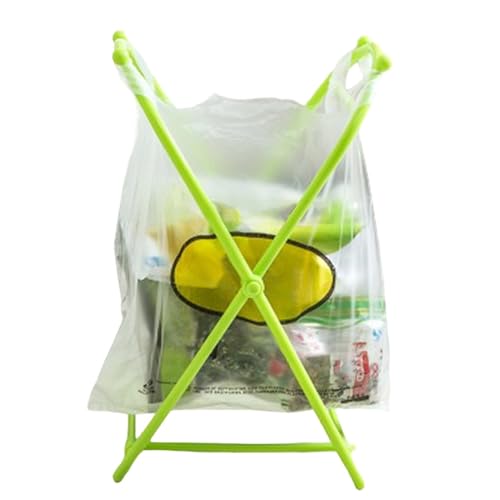 Generico Trash Bag Holder Stand, Foldable Garbage Bag Rack, 7.87x7.87x13.78 in Space Saving Storage Design, Lightweight Frame, Kitchen Bin Bags for Household Lawn Barbacoa