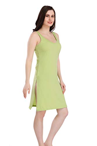 Image of Splash Cotton Rich Camisole Slip for Women| Long Kurti Slip /Suit Slip /Camisole Slip Knee Length - 139