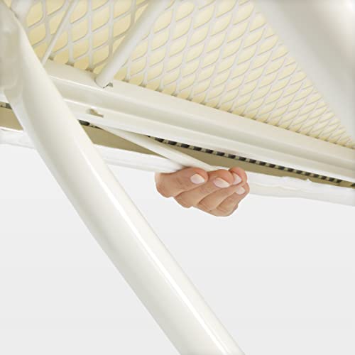 Image of Brabantia - Ironing Board A - with Steam Iron Rest - Adjustable in Height - Non-Slip Rubber Feet - Cotton Cover with Foam Layer - Foldable - Cotton Flower - 110 x 30cm