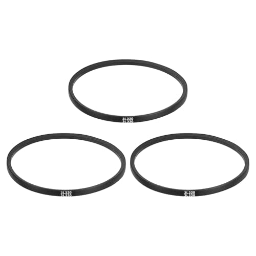 uxcell 3 Pcs 3L220 Classic Wrapped Rubber V-Belt, 22"(559mm) Outside Circumference, 3L Profile V Belt 3/8" Width 7/32" Height