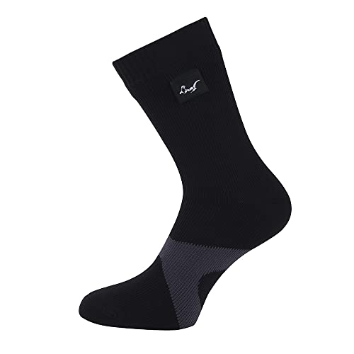 OTTERSHELL wasserdichte Atmungsaktive Socken für Damen und Herren Ultraleichte Sport Klettern Trekking Wandern Camping Angeln Radfahren (43 - 46 Schwarz L)