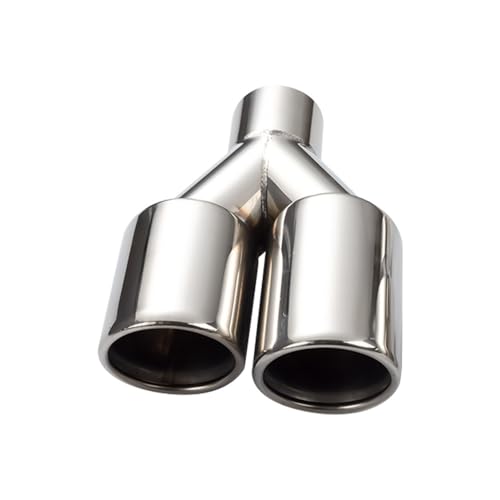 Silencieux d'échappement en acier inoxydable look chrome embout double sport look élégant