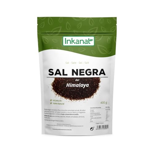 INKANAT Sal Negra Del Himalaya fina 400g - 100% pura y Auténtica