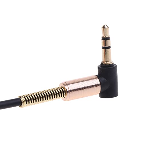 Cable de audio extensión 3.5mm macho a macho ángulo 90° miniatura 4