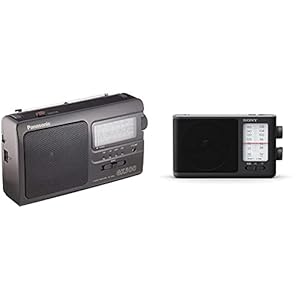 Panasonic RF-3500E9-K Tragbares Radio (Analog-Tuner (UKW/MW/LW/KW)) schwarz & Sony ICF-506 Tragbares Robustes…