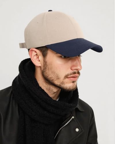 Image of XXL Baseball Cap For Big Heads, Soft Crown Washed Dad Hat, Oversized Denim Cap For Men Women Golf, Travel, Daily Wear