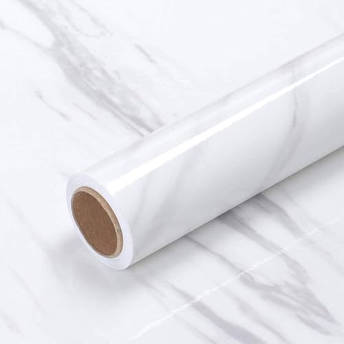 Image of HOME13 Marble Wallpaper Self Adhesive Wallpaper Waterproof Marble Sticker Removable Wallpaper Kitchen Cabinet Countertop (Slate Gold Marble, 2 Feet x 10 Feet)