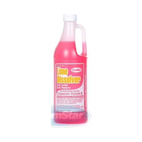Comstar Lime Dissolver & Scale Remover, Industrial Strength Descaler for Cooling Towers, Boilers, Coils, Urinals, Toilet Bowls, Ice Machines, Lab Equipment, Rust & Stain Cleaner, 1 Quart (30-350)