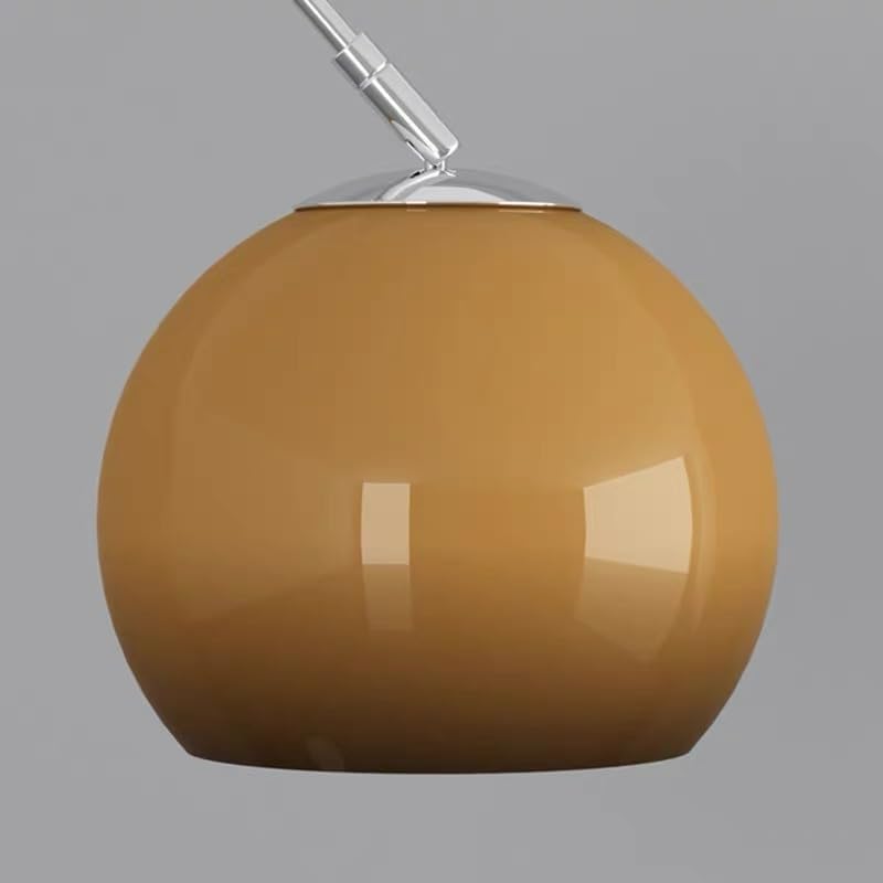 LightInTheBox Modern LED Arc Floor Lamp Silver Floor Lamp Glass Shade Standing Lamp with Marble Base Floor Light for Living Room Reading Bedroom Home Office