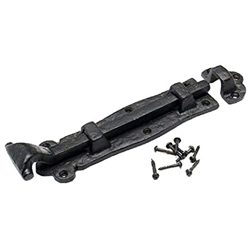Confezione da 1 Bulk Hardware BH02027 Chiavistello Dritto Anticato, Nero