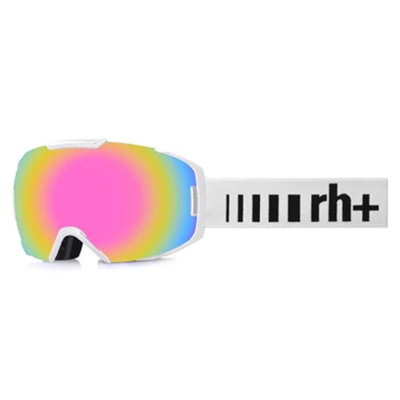 Gafas de esquí unisex rh+ Olympo en blanco mate y rosa con lente oscura 1