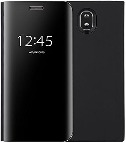 BELLA BEAR  Custodia per Samsung Galaxy Duo 2018 -con supporto funzione specchio flip cover design fashion protezione schermo intero-Nero
