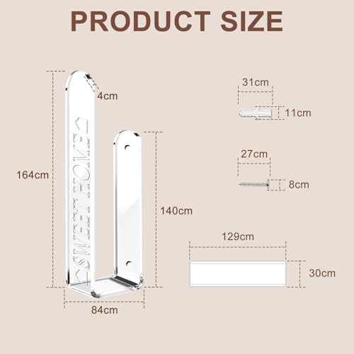 TBWHL 4Pcs Acrylic Curtain Hooks Screw-in Curtain Tiebacks Wall Mountable Curtain Holdbacks Curtain Tie Backs Paste-on Curtain Hooks for Drapes in Living Room, Kitchen, Bedroom (Transparent)