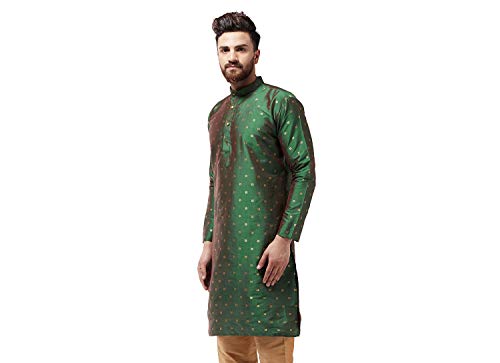 Sojanya (Since 1958 Men'S Silk Blend Printed Only Long Kurta3