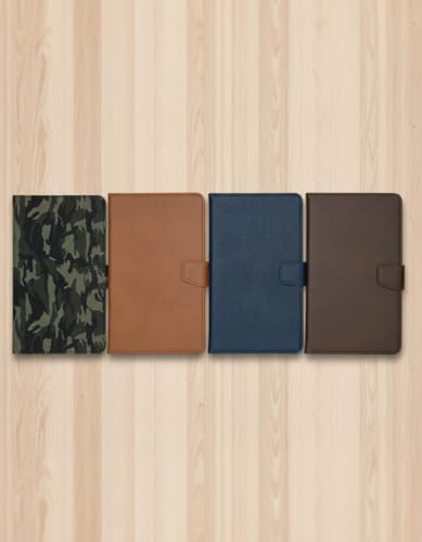 Image of Leather Folio Flip Stand Case Cover for Realme Pad Mini 8.7 Inch Tablet, Solid Pattern, 200 Grams (Coffee)