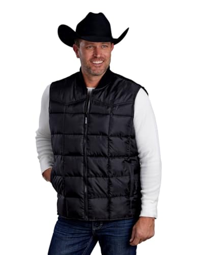 ROPER Western Vest Mens Zip Price Point Black 03-097-0763-0600 BL
