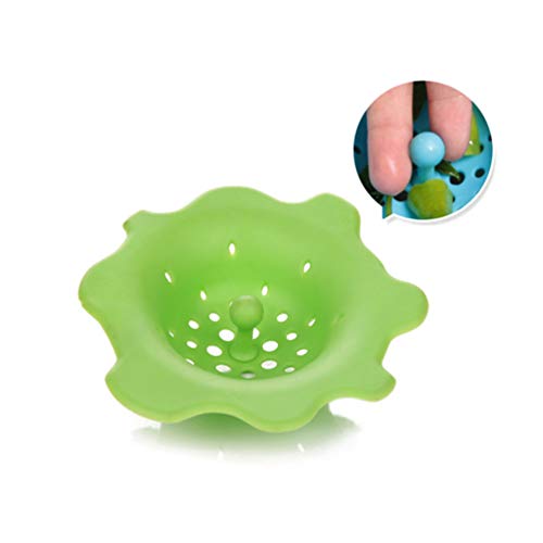 Colador para fregadero de cocina de silicona verde miniatura 4