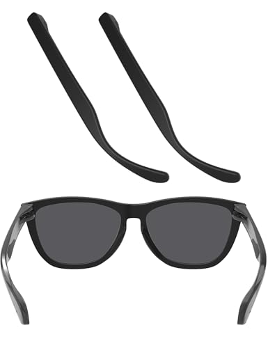 EZReplace �����p�e���v���A�[�� Oakley Frogskins OO9013/Frogskins Lite OO9374/Frogskins XS OJ9006 �T���O���X�p, �u���b�N, One Size