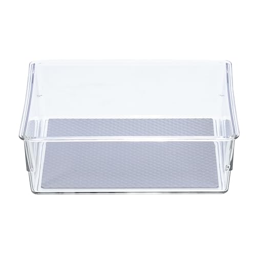 Glad Drawer Organizer Bin, 6x6 - Heavy Duty Clear Plastic Storage Tray for Junk Drawers, Kitchen Utensils, Bathroom Vanity, and Organizing Pantry - BPA Free, Food Safe, Non Slip - Image 6