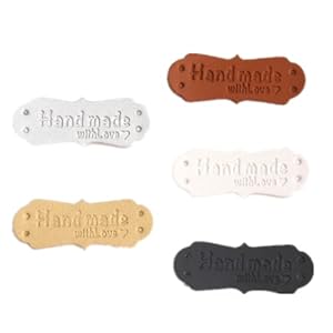 Handmade Leather Label Tags Labels, 50 P...