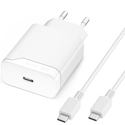 25W Chargeur Type C Charge Rapide Compatible avec Samsung Galaxy A15 A16 A17 A54 A55 A56 A35 A36...