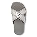 Vionic Merced Womens Cross Strap Slide Orthotic Sanda Silver - 5 Medium