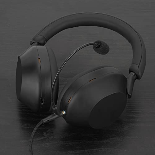 GEEKRIA Boom Mic Headphones Cable Compatible with Sony WH-1000XM6 WH-1000XM5 WH-1000XM4 ULT Wear, 3.5mm Jack Nylon Braided Replacement Cord with Boom Microphone for Gaming & Meeting (5.6ft)