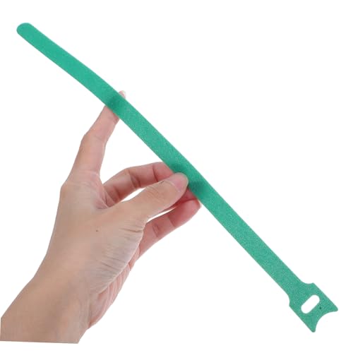 POPETPOP 100 piezas ataduras de gancho y bucle verdes para cables, reutilizables, organizador de cables para gestión de cables bajo escritorio y almacenamiento de cables de electrodomésticos miniatura 4