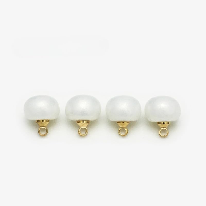 20 szt. 10mm różowe/żółte/białe perłowe guziki kulkowe do płaszcza perłowe guziki do szycia(White)