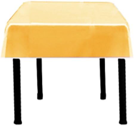 Runner Linens Factory - Mantel cuadrado de satén, 42.0 x 42.0in, color amarillo