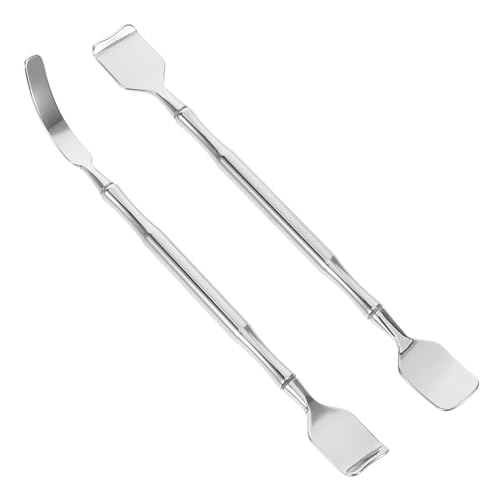 Beatifufu 2Pcs Stainless Steel Blackhead Remover Tool Durable Face Scrubber with Ergonomic Grip for Precision Pore Cleansing and Gentle Facial Massage for Men and Women