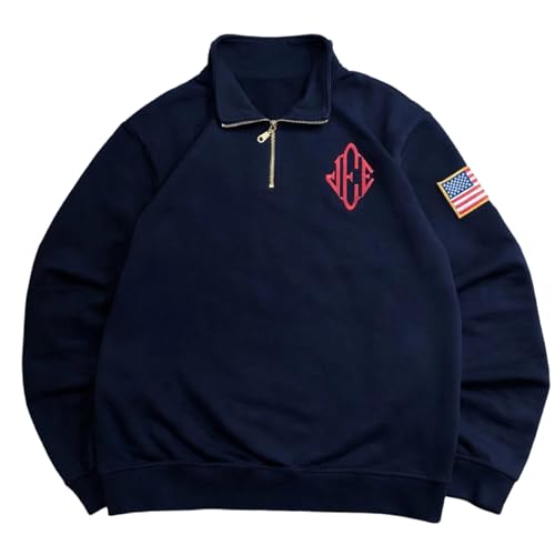 Sweat-shirt homme demi-zip style streetwear idéal pour les sorties entre amis