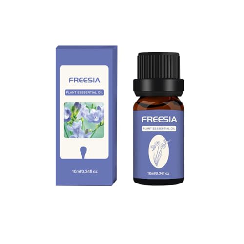 Aceites esenciales de fresia, 10 ml, aceites esenciales para aromaterapia, aceites aromáticos para difusor, aceite esencial de lavanda, aceite aromático de fresia, aceite para piel, cuerpo, cuidado