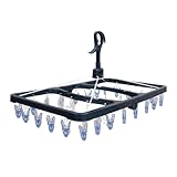 東和産業 洗濯ハンガー CLR 折りたたみ 角ハンガー ポリカーボネート ピンチ32個付き