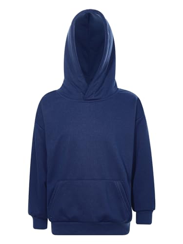 Kids Boys Girls Hooded Sweatshirt Long Sleeve Pullover Top Tee with Pockets Workout Warm Outwear