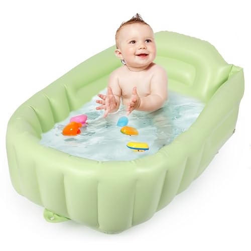 MINK Inflatable Bathtub for Toddlers - Portable Baby Tub with