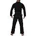 FUJI Elemental Brazilian Jiu Jitsu Gi, BJJ Uniform with Pearl Weave Jacket, made from Cotton Blend Black, Size A2