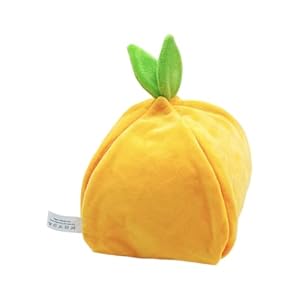 Hitburu Plüsch-Quietschspielzeug Orange für Hunde