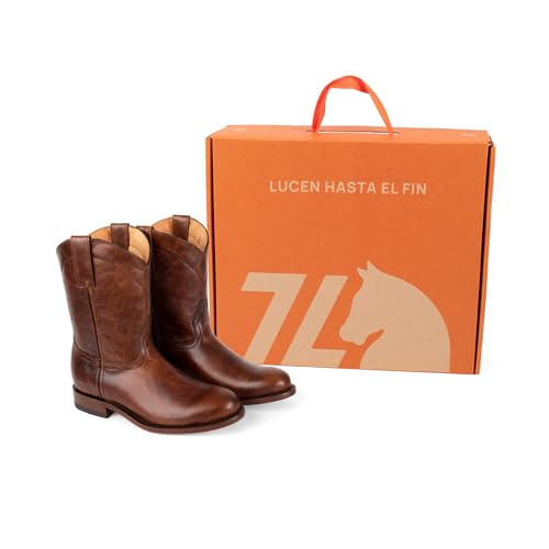 Image of 7L SIETE LEGUAS Leather Mens Roper Boot with Leather Sole Style 1000