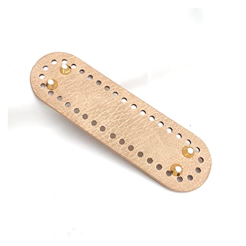 NYMFEA yaoqijie Hohe Qualität runder Lederboden mit Löchern Niete for Stricktasche Handtasche DIY Frauen Schulter Crossbody Taschen Zubehör Lasting (Color : 5x18cm)