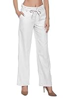 PATRORNA Womens Plus Size Slim Fit Parallel Trousers (PT8A30_White_9XL)
