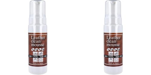 レザークリーンムース 200mL 革製品 クリーナー 革用洗浄剤 レザーケア用品 革ソファ 革靴 革バッグ 革ジャケット 革シート 汚れ落とし 革製品手入れ 革用メンテナンス用品 (200mL×2本)