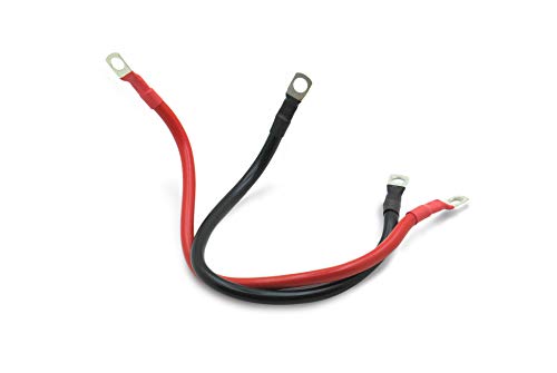GLOBOMOTIVE Battery Inverter Cable Set with Terminals – Industrial Panel Copper Cable for Motorcycle, Automotive, Marine, Solar (Red and Black, 300 mm)