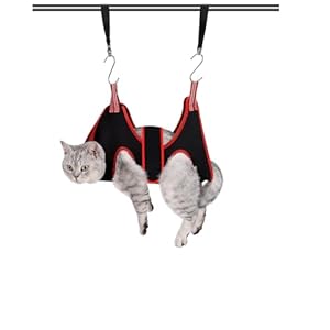 Cat Grooming Hammock Harness for Small Dogs,Pet Hammock Restraint Bag,Dog Grooming Sling for Trimming Nail and Ear/Eye Care(XS Size,6.5″)