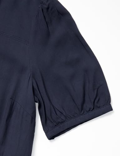 [Amazon Essentials] ミディ Aラインワンピース ウエストシェイプ ポケット付き 五分袖 レディース