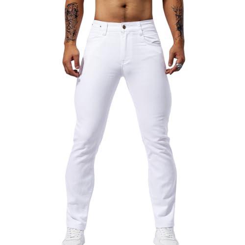 XYGJZ Men's Casual Skinny Denim Pants Slim Fit Stretch Bike Jeans Pants