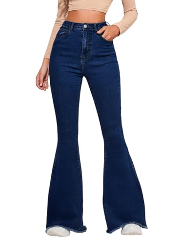 Image of KOTTY Women's High Waist Flared Fit Stretchable Denim Jeans for Casual